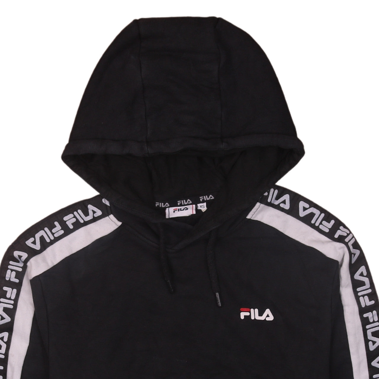Mens UK Size XS FILA Black Pullover Hoodie