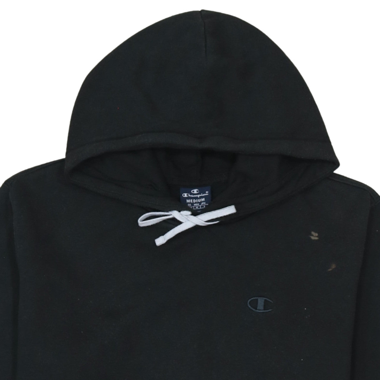 Mens UK Size M Champion Black Pullover Hoodie