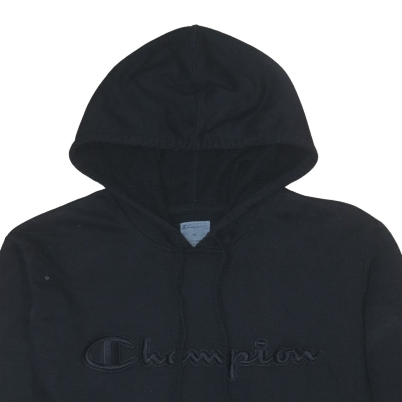 Mens UK Size XL Champion Black Pullover Hoodie