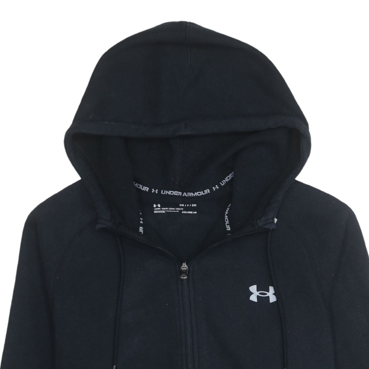 Mens UK Size S Under armour Black Full Zip Hoodie