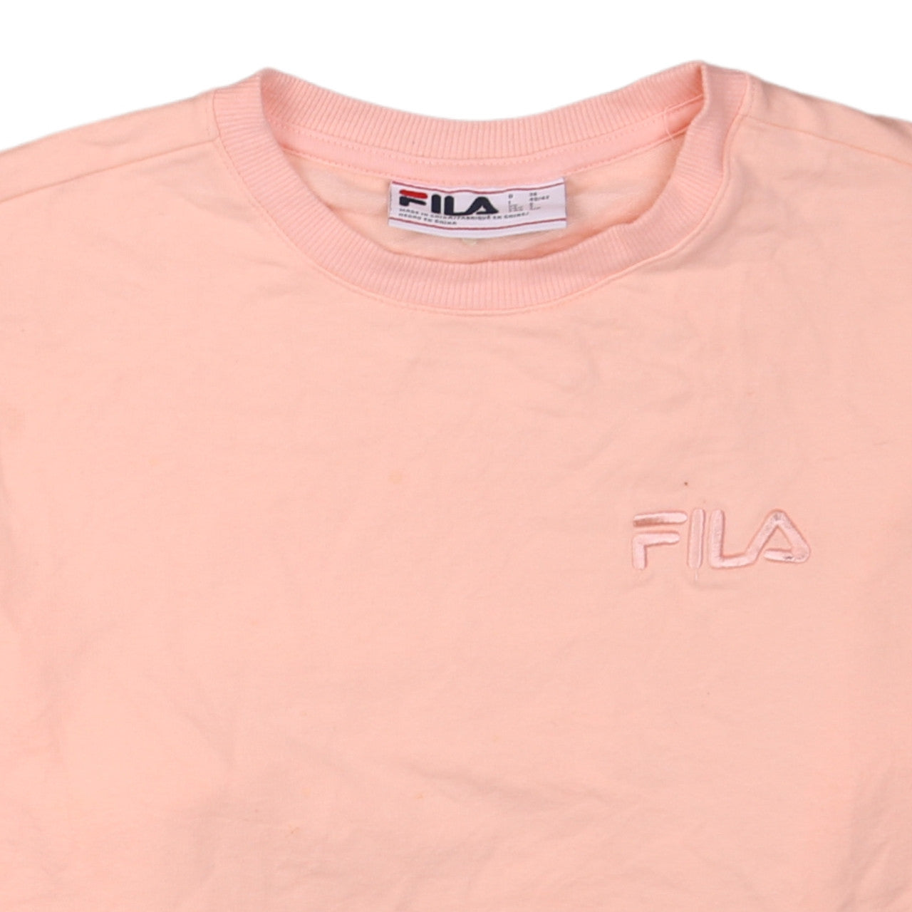 Womens UK Size S FILA Pink Pullover Sweatshirt