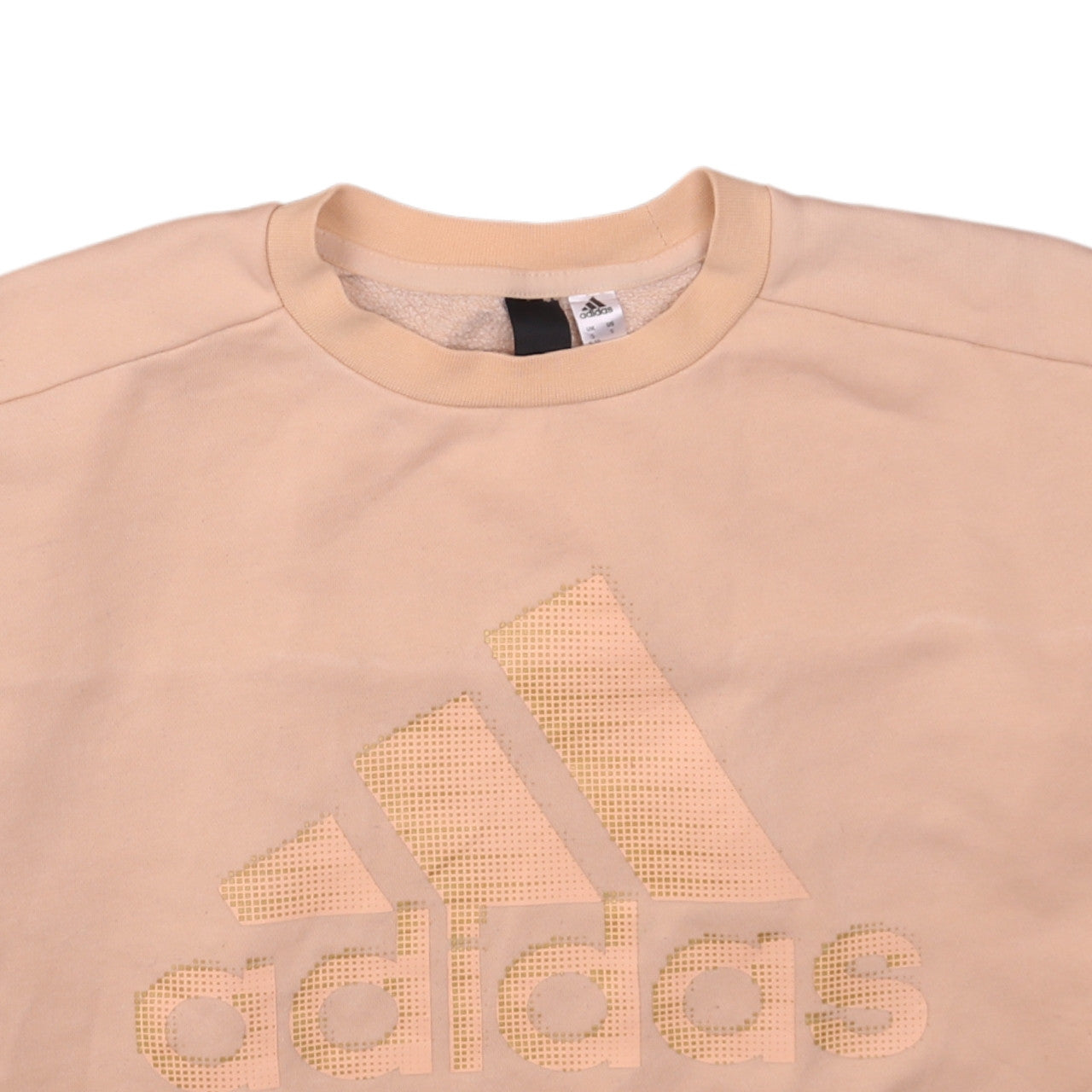Womens UK Size S adidas Beige Pullover Sweatshirt