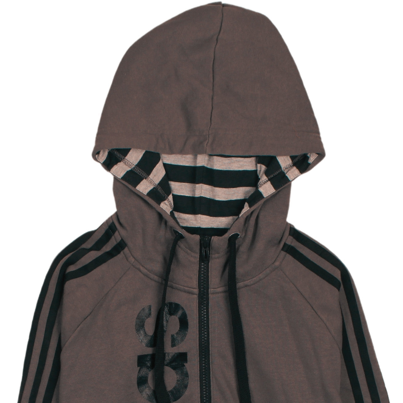 Womens UK Size M adidas Brown Pullover Hoodie