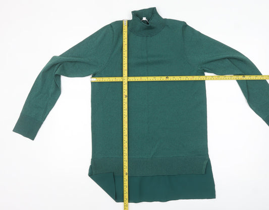 Womens UK Size S NEXT Green Tunic Jumper