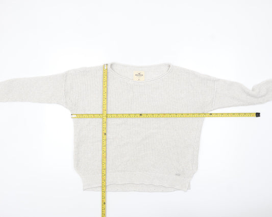 Womens UK Size M Hollister Ivory Pullover Jumper