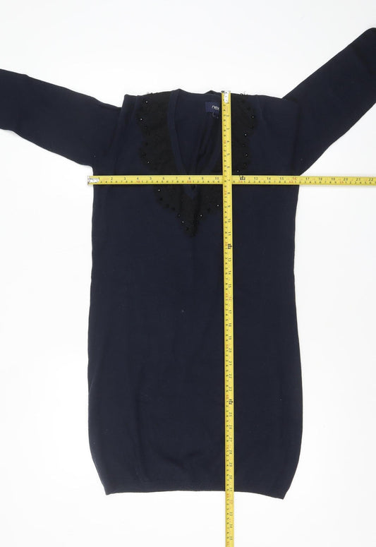 Womens UK Size 8 NEXT Blue Pullover Jumper
