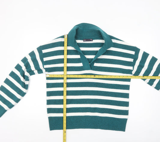 Womens UK Size M Marks and Spencer Green Pullover Jumper
