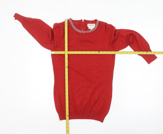 Womens UK Size 10 NEXT Red Pullover Jumper