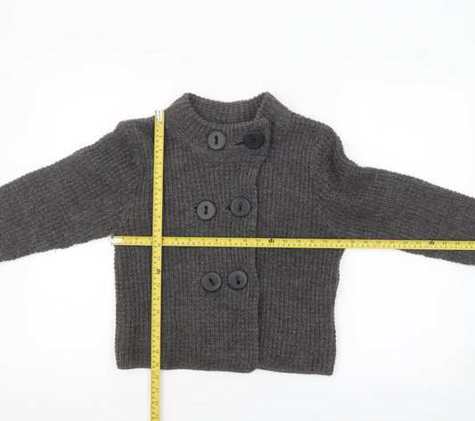 Womens UK Size 10 Topshop Grey Cardigan Jumper