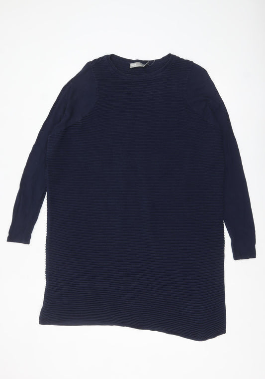 Womens UK Size 10 ASOS Blue Tunic Jumper