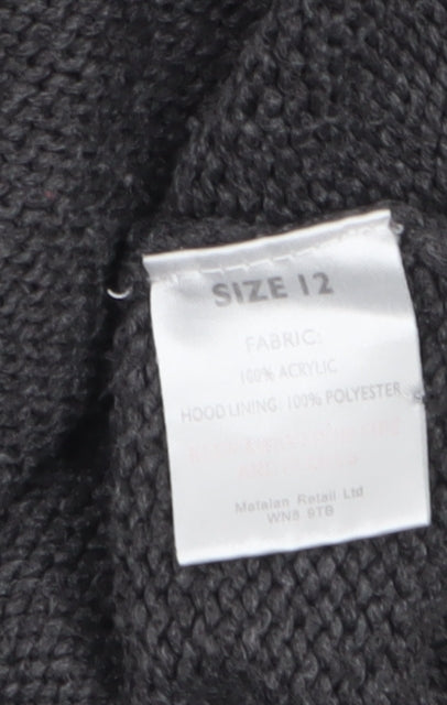 Womens UK Size 12 Papaya Grey Cardigan Jumper
