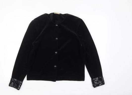Womens UK Size 12 Classics Black Basic Jacket