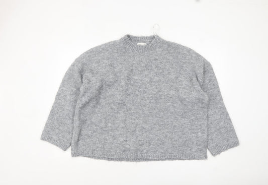 Womens UK Size S Apricot Grey Pullover Jumper