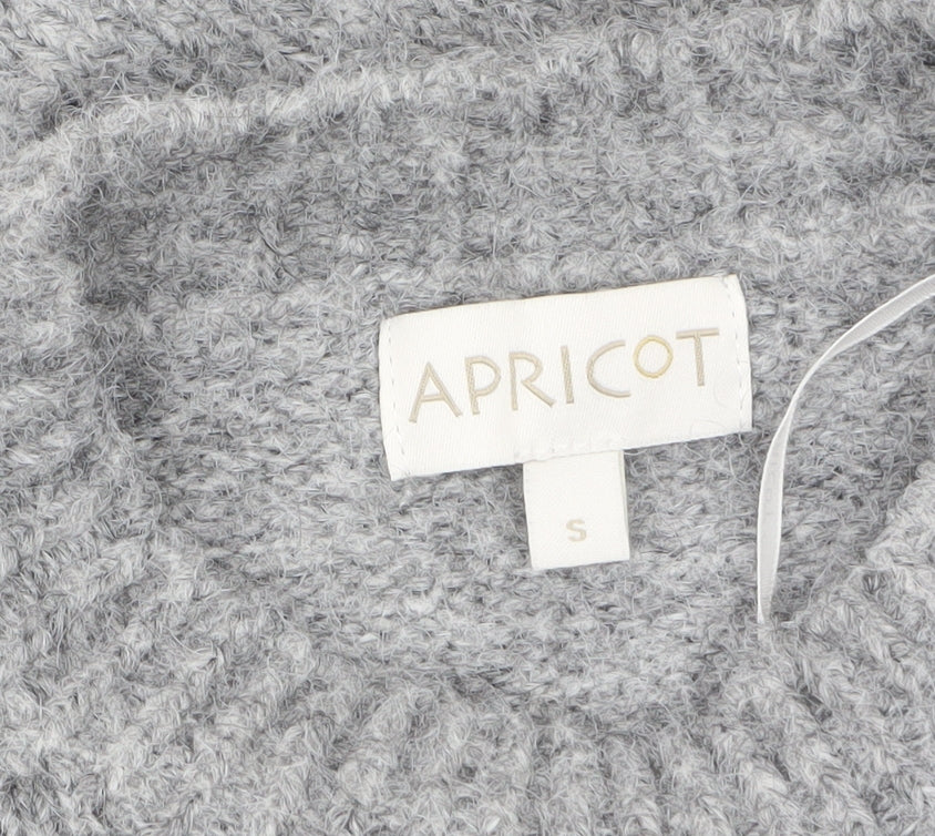 Womens UK Size S Apricot Grey Pullover Jumper