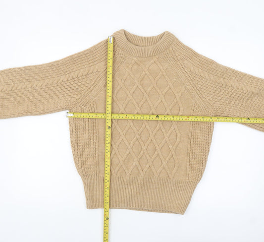 Womens UK Size 12 Marks and Spencer Beige Pullover Jumper