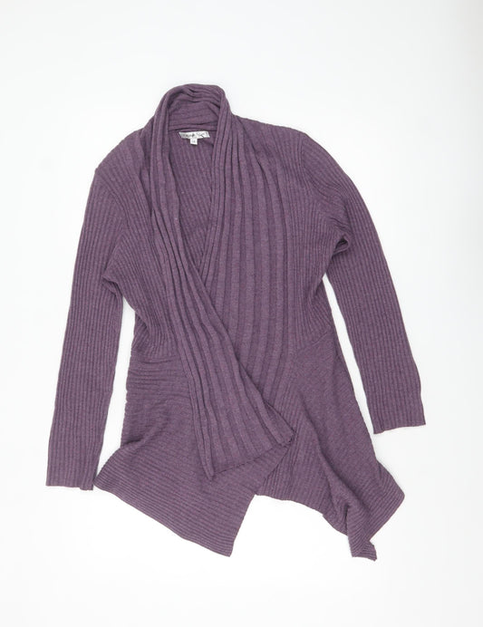 Womens UK Size S Elizabeth Scott Purple Cardigan Jumper