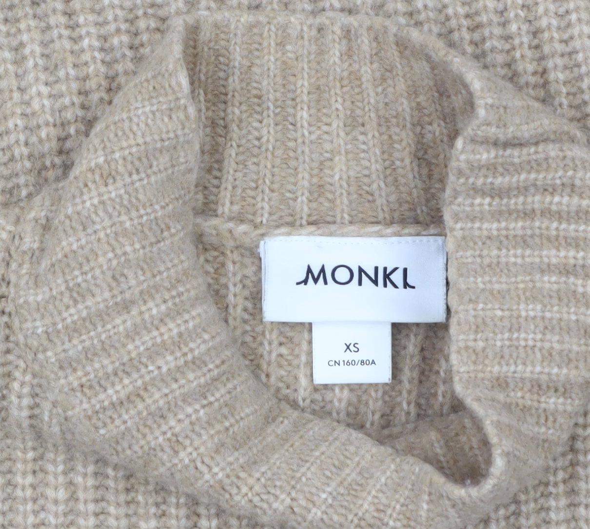 Womens UK Size XS Monki Beige Pullover Jumper