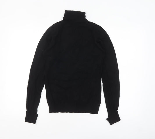 Warehouse Women’s Black Roll Neck Slim Fit Knit Jumper UK 8