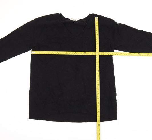 GAP Men’s Black V-Neck Merino Wool Blend Pullover Jumper M