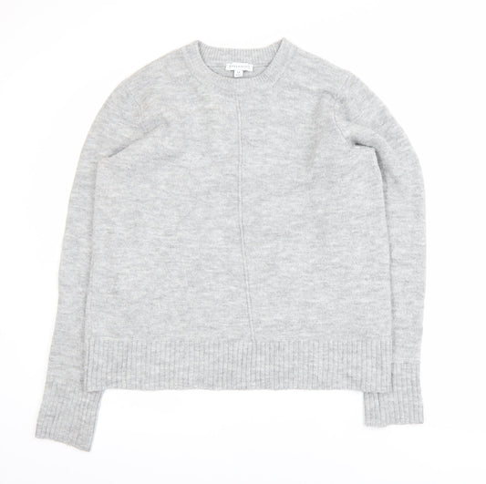 Warehouse Women’s Grey Crew Neck Long Sleeve Knit Jumper Size 14