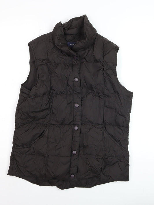Womens UK Size S Lands' End Black Puffer Jacket