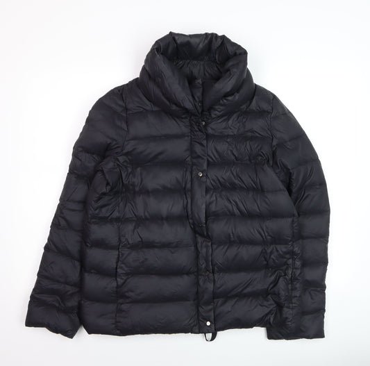 Womens UK Size 12 Mango Black Puffer Jacket