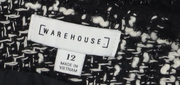 Womens UK Size 12 Warehouse Straight & Pencil Tweed Skirt