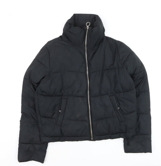 Womens UK Size XS Hollister Black Puffer Jacket