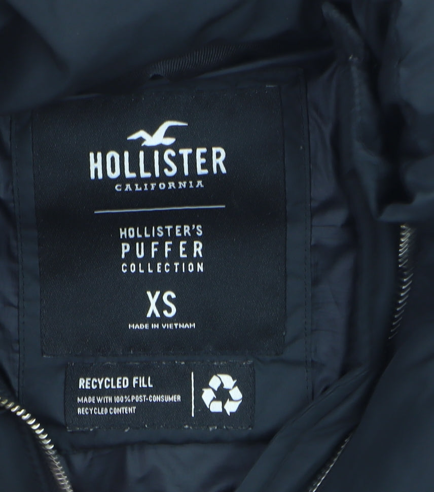 Womens UK Size XS Hollister Black Puffer Jacket