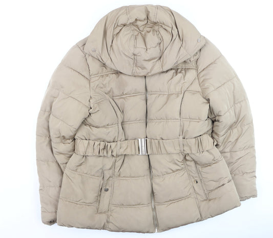Womens UK Size 12 New Look Beige Puffer Jacket