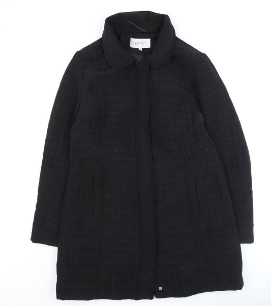 Womens UK Size 12 EWM Black Quilted Coat