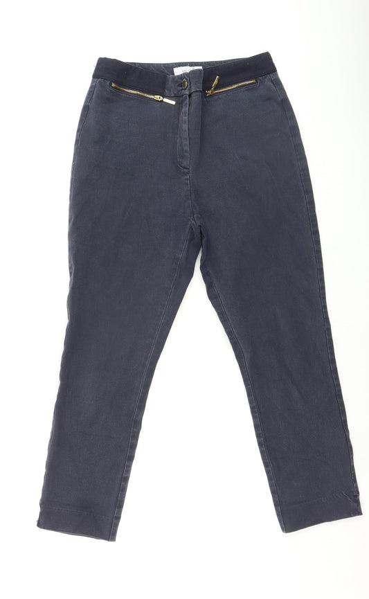 Marks & Spencer Women’s Blue Ankle Length Leggings Size 10 Cotton Stretch