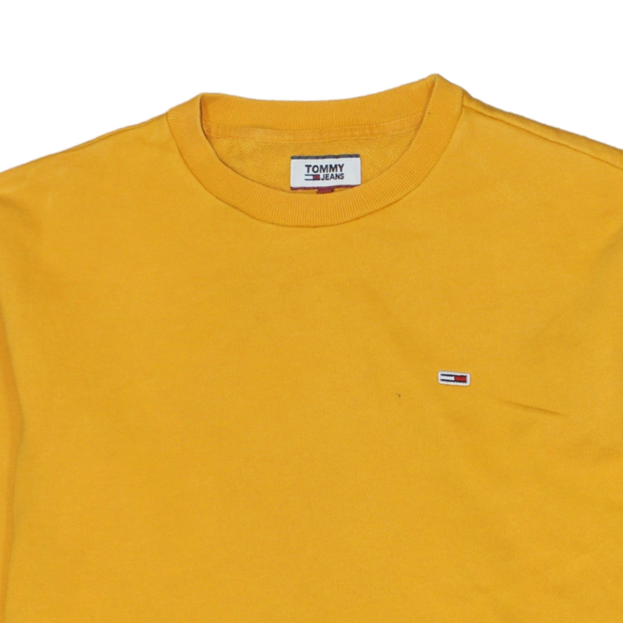 Mens UK Size XS Tommy Jeans Yellow Pullover Sweatshirt