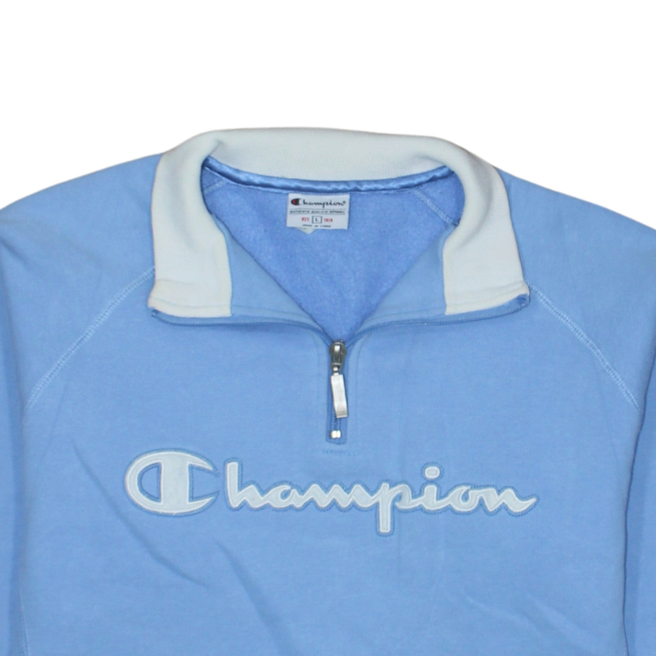 Womens UK Size L Champion Blue Pullover Sweatshirt