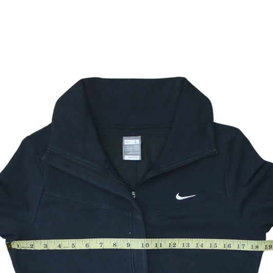 Womens UK Size L Nike Black Full Zip Sweatshirt