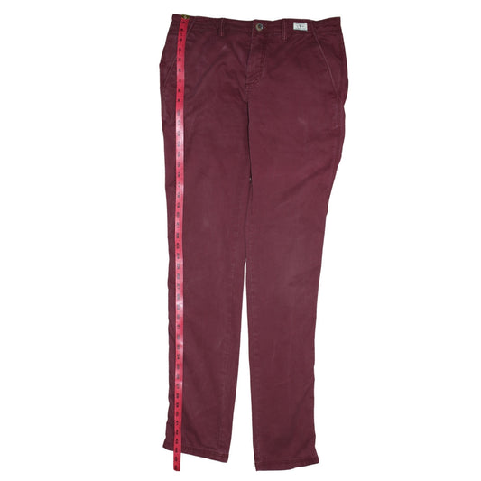 Mens UK Size M Tommy Hilfiger Regular Fit Chino Red Trousers