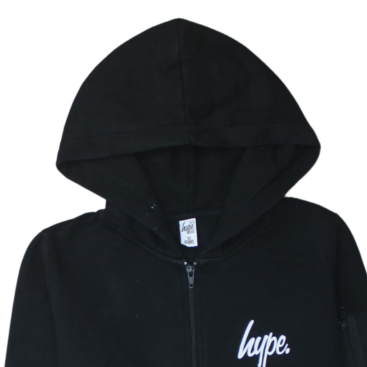 Boys UK Size 13 Years Hype Black Full Zip Hoodie