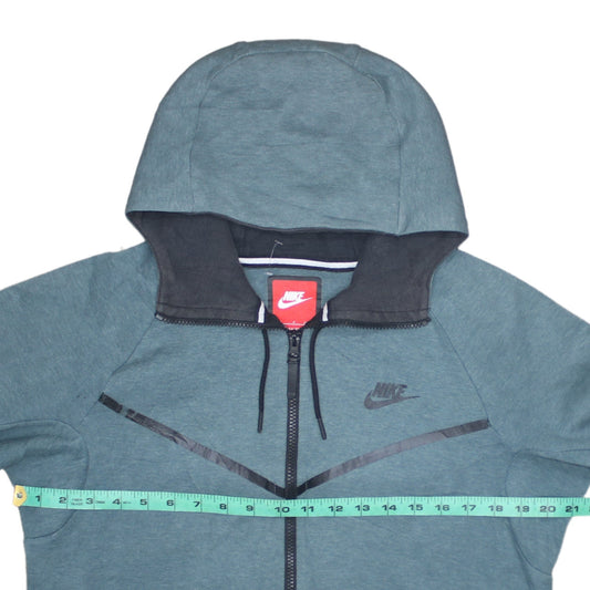 Mens UK Size S Nike Green Full Zip Hoodie
