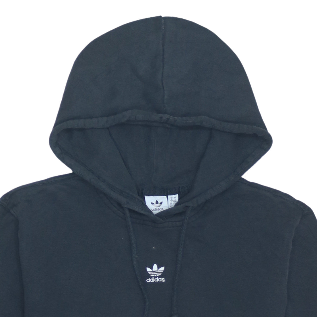 Womens UK Size 10 adidas Black Pullover Hoodie
