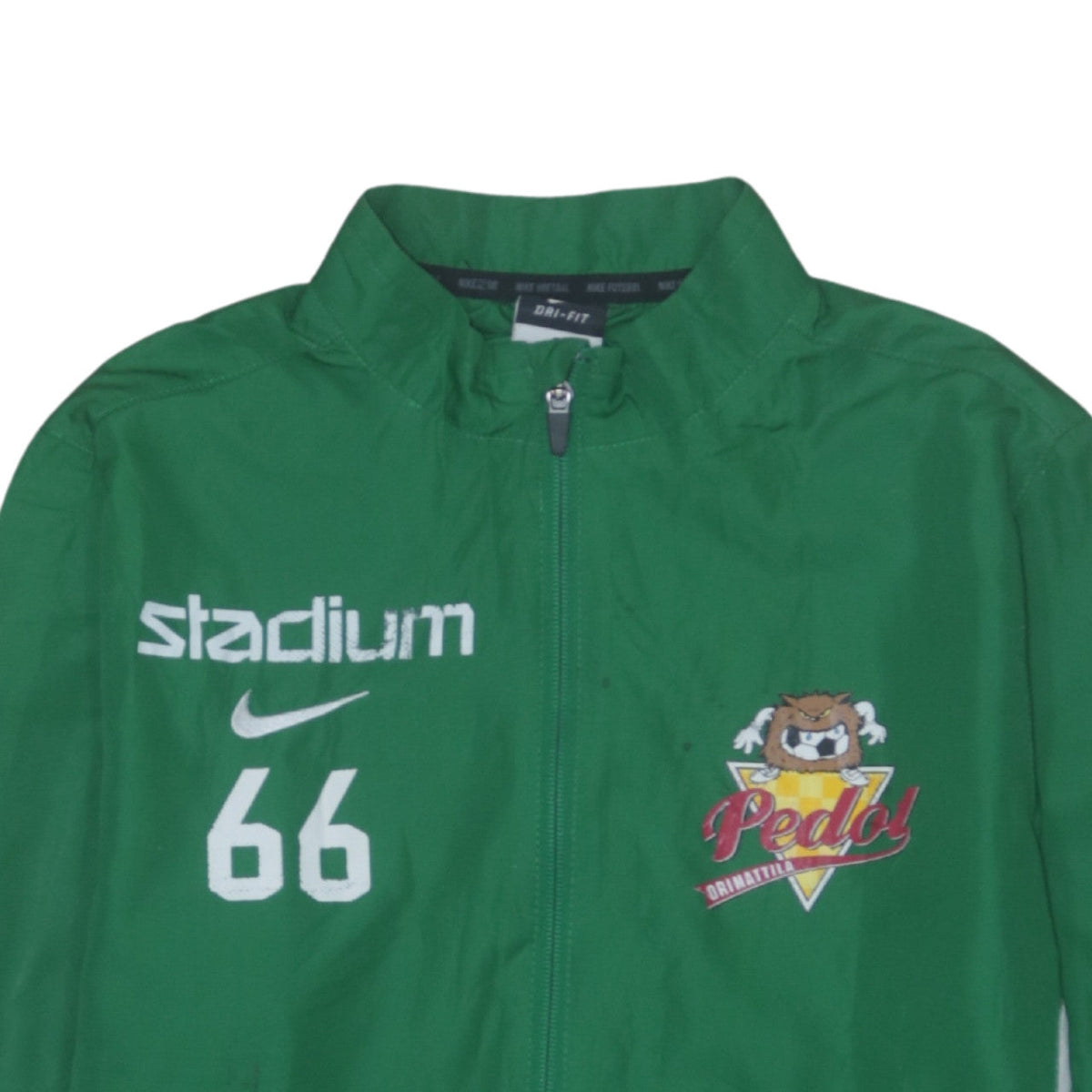 Additional view of Nike boys’ green dri-fit xl track jacket lightweight full zip sports top