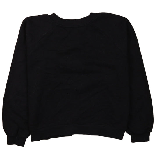 Bershka Women Black Mickey Mouse Pullover Sweatshirt XS