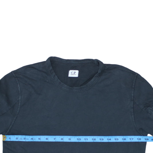 C.P. Company Men's Black Long Sleeve Cotton T-Shirt Size S