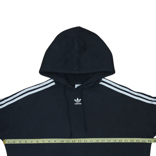 Adidas Women Black Hoodie Size 18 Hooded Pullover Sweatshirt