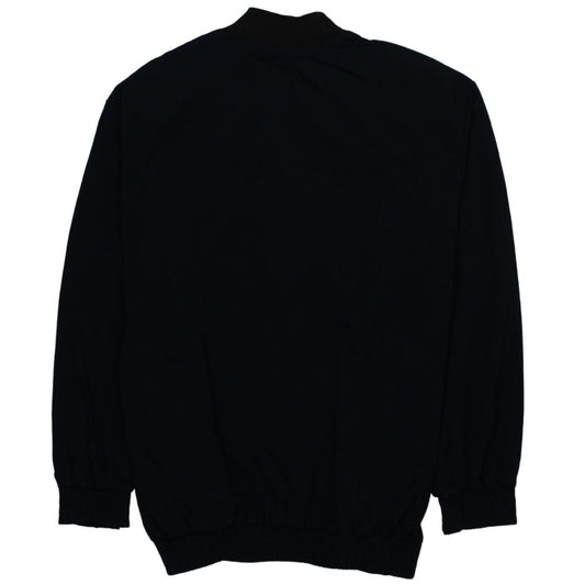 Gepetto Men’s Black Embroidered Bomber Jacket Small Retro Nautical Zip