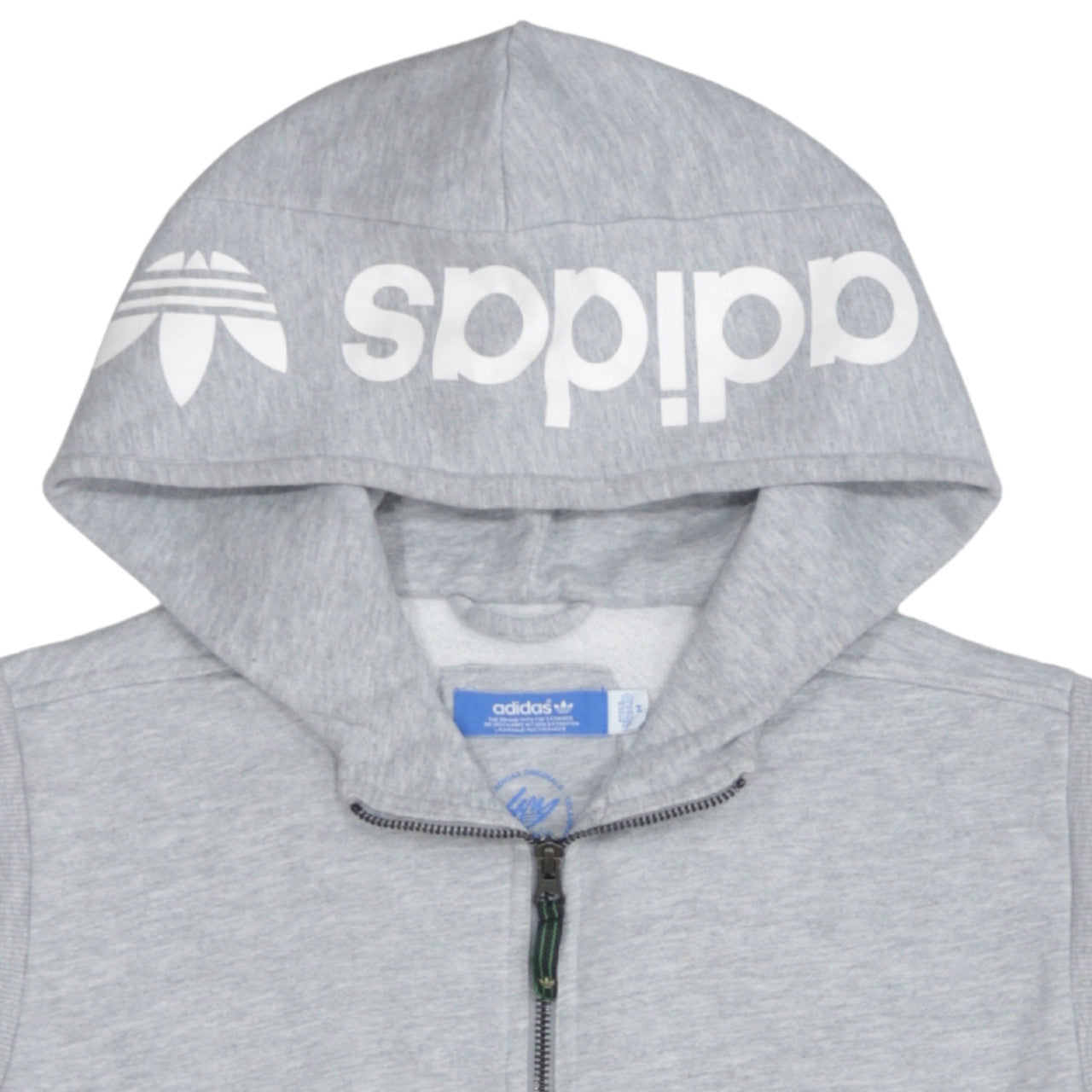 Adidas Men's Grey Sleeveless Full Zip Hoodie Vest M