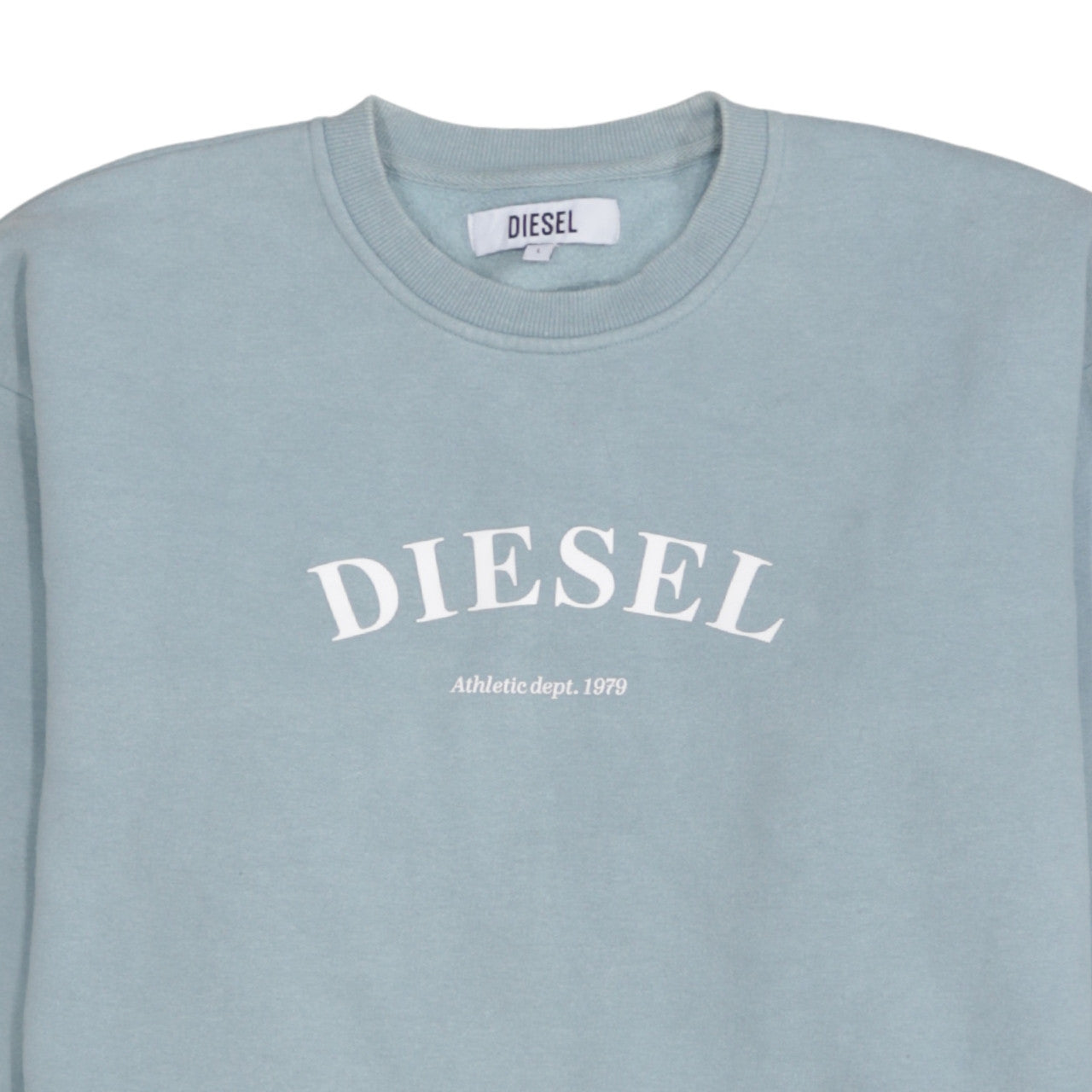 Womens UK Size L Diesel Blue Pullover Sweatshirt