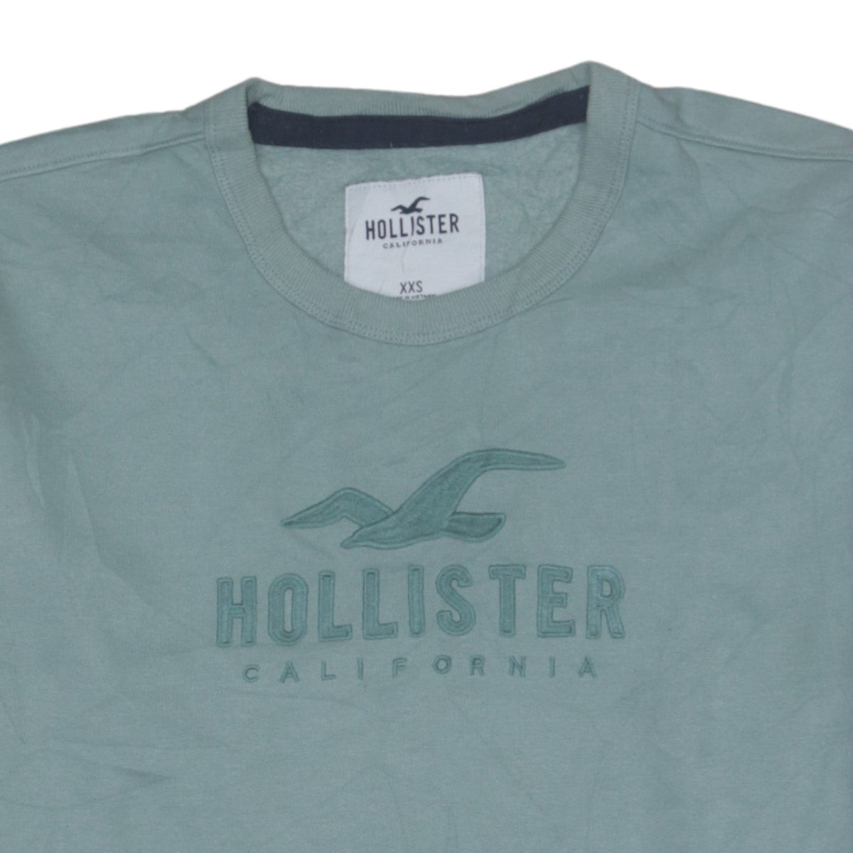 Mens UK Size XS Hollister Green Pullover Sweatshirt