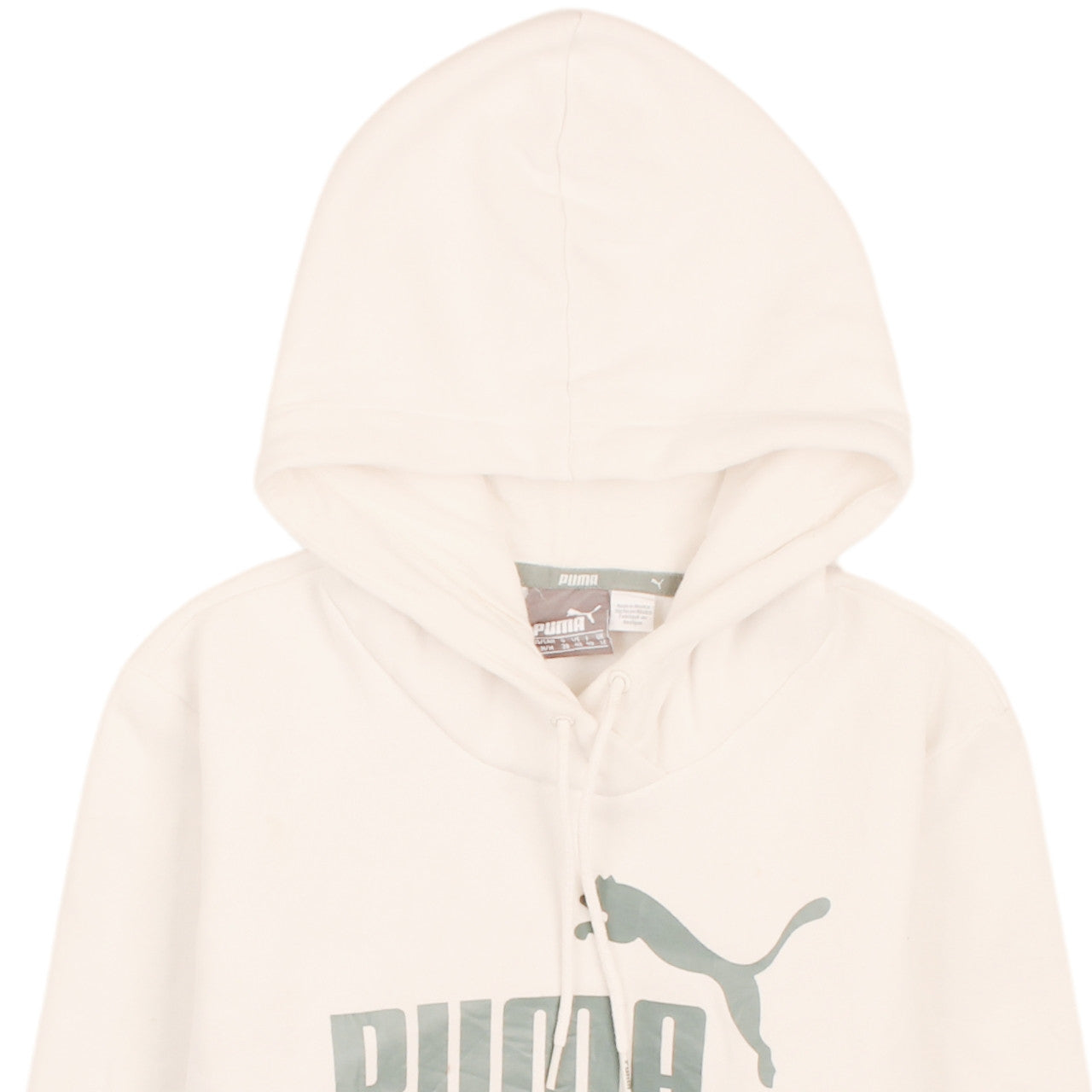 Mens UK Size M PUMA White Pullover Hoodie