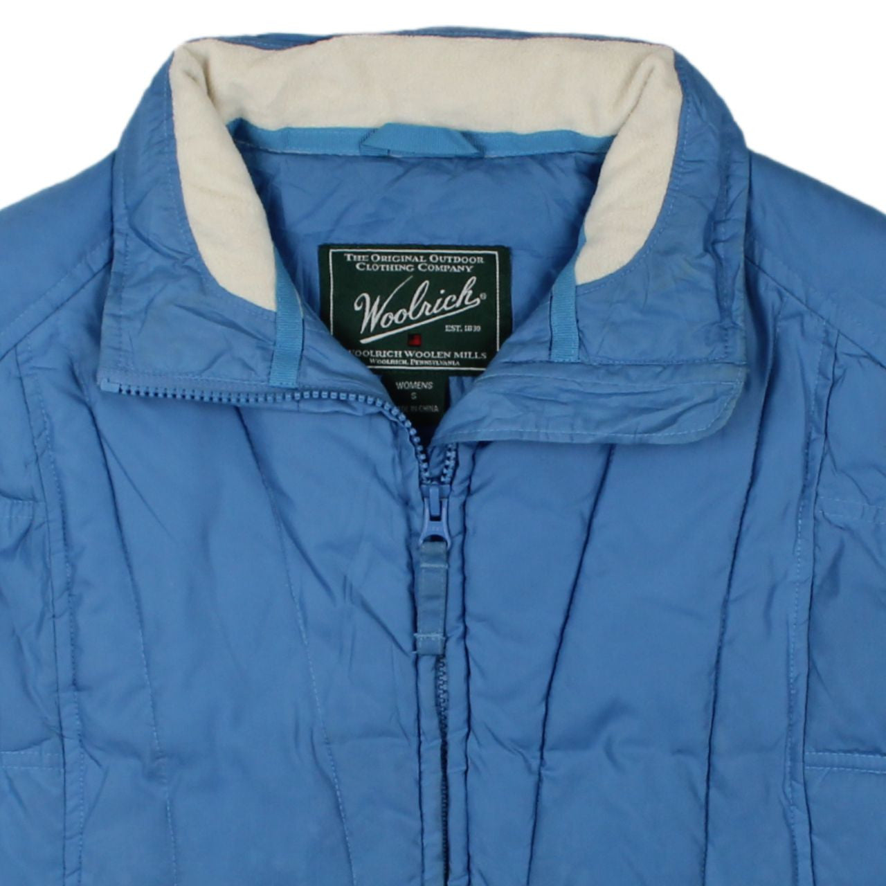 Womens UK Size S Woolrich Blue Puffer Jacket