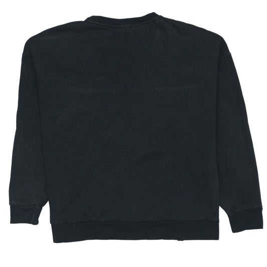 Puma Womens Black Logo Crew Neck Pullover Sweatshirt Size L